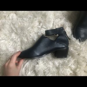 Navy booties worn only twice!